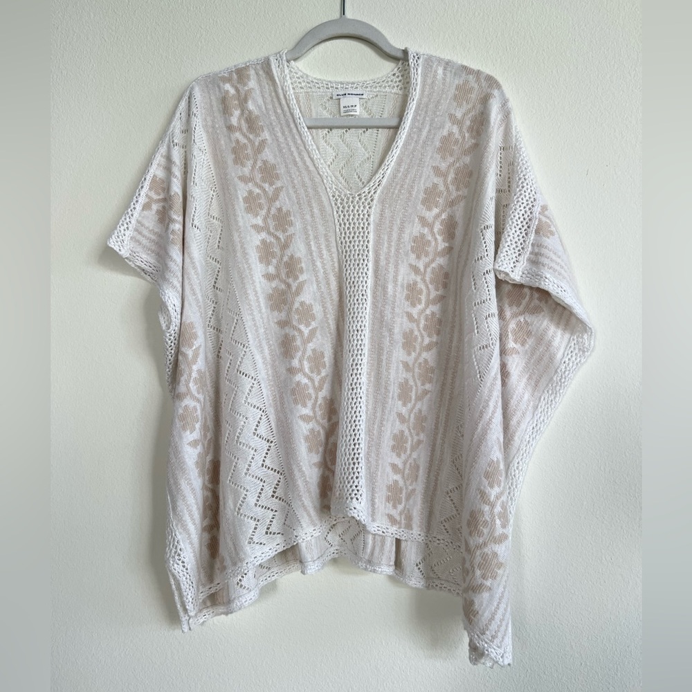 Club Monaco - Embroidered Knit Poncho Tunic - XS